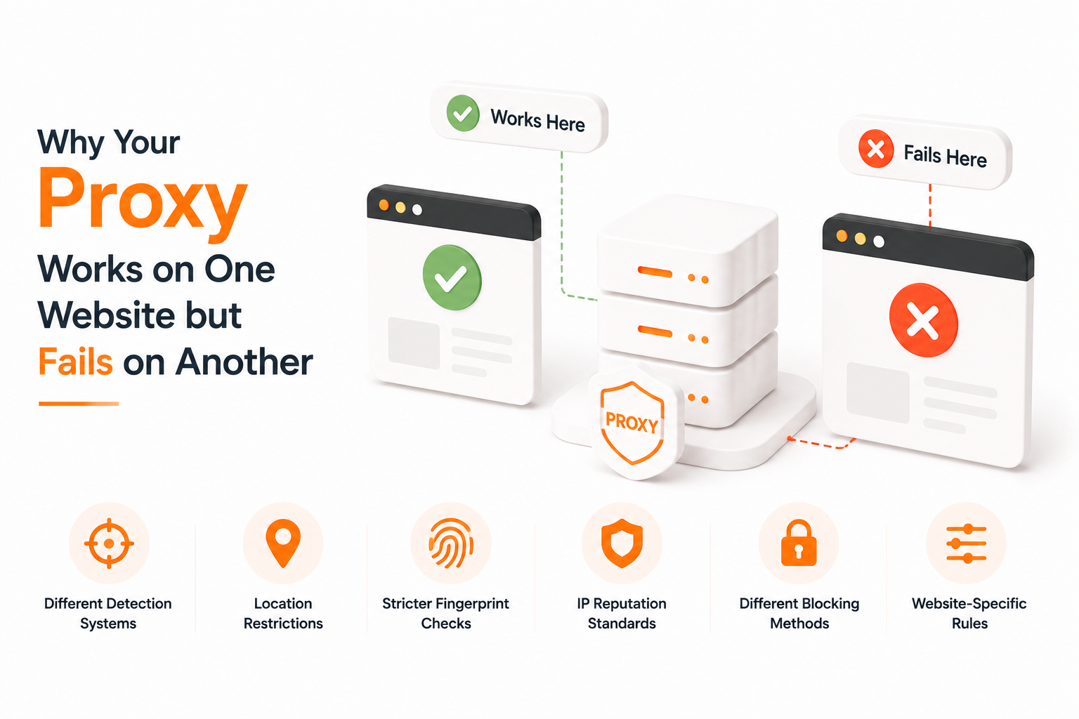 Why Your Proxy Works on One Website but Fails on Another